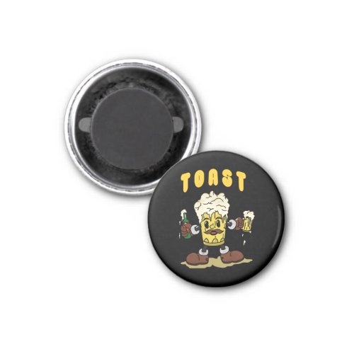Beer Toast Mascot Magnet