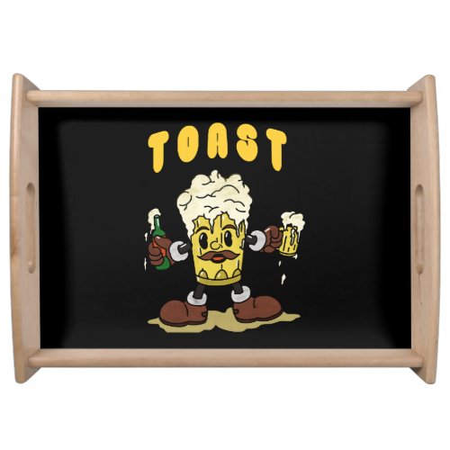 Beer Toast Mascot Serving Tray