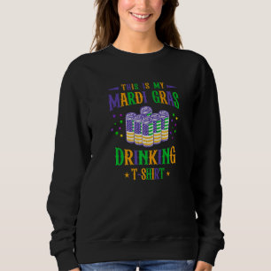 Beer  Us American Flag This Is My Mardi Gras Drink Sweatshirt