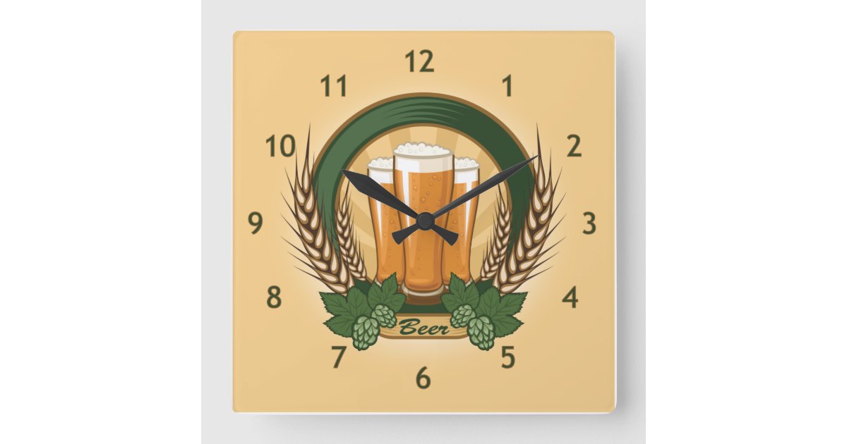 Beer Wall Clock Zazzle