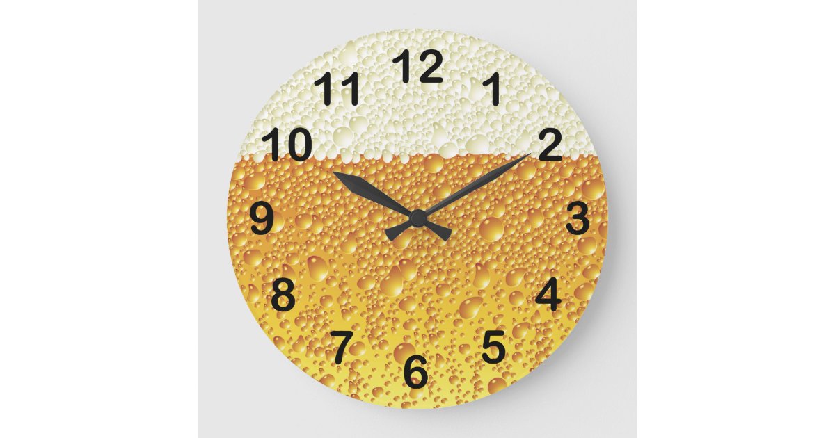 Beer Wall Clock Design Zazzle