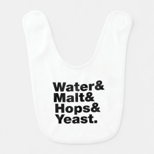 Beer = Water & Malt & Hops & Yeast. Bib