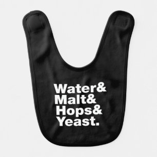 Beer = Water & Malt & Hops & Yeast. Bib