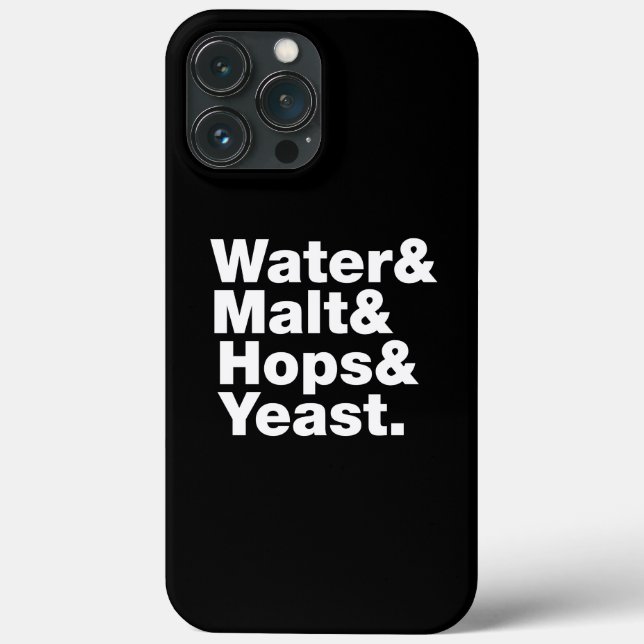Beer = Water & Malt & Hops & Yeast. Case-Mate iPhone Case (Back)