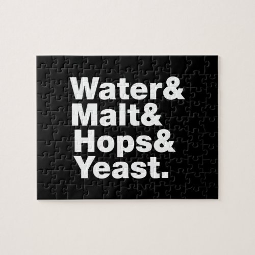 Beer  Water  Malt  Hops  Yeast Jigsaw Puzzle