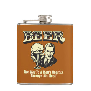 Beer: Way To Mans Heart Through Liver Hip Flask