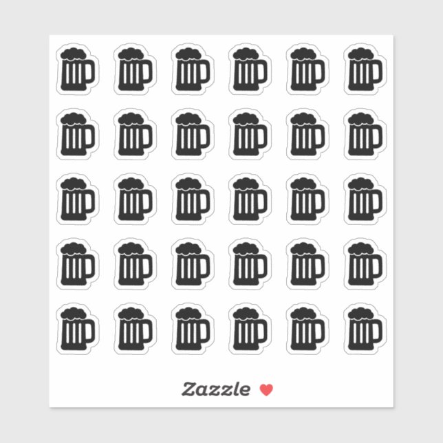 Beer Wedding Place Card Bar Menu Drink Choice Sticker (Sheet)