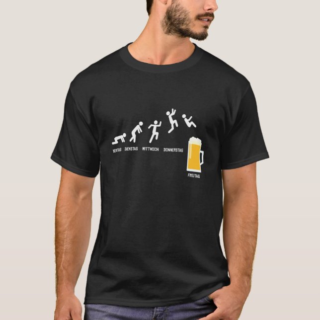 Beer Week Finally Friday Weekend Funny Beer Gift T-Shirt (Front)