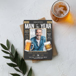 Beer Whiskey Magazine Funny Men Birthday Photo Invitation<br><div class="desc">Celebrate in style with this funny, beer-themed birthday invitation designed to look like a personalized magazine cover! Featuring the birthday man's photo, bold typography, and hilarious headlines, this custom party invite is perfect for a men’s milestone birthday, 30th, 40th, 50th, or any age celebration. Ideal for beer and whiskey lovers,...</div>