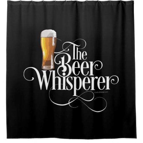 Beer Whisperer gold Shower Curtain