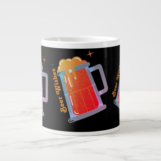 Beer Wishes Giant Coffee Mug (Front)