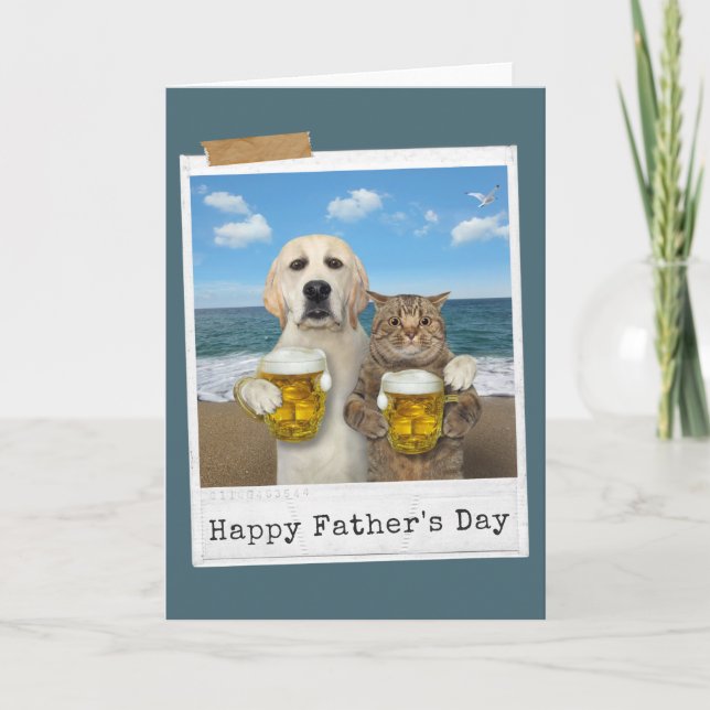 Beer With A Friend Happy Father's Day Card (Front)