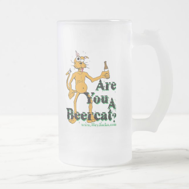 Beercat Frosted Stein (Right)