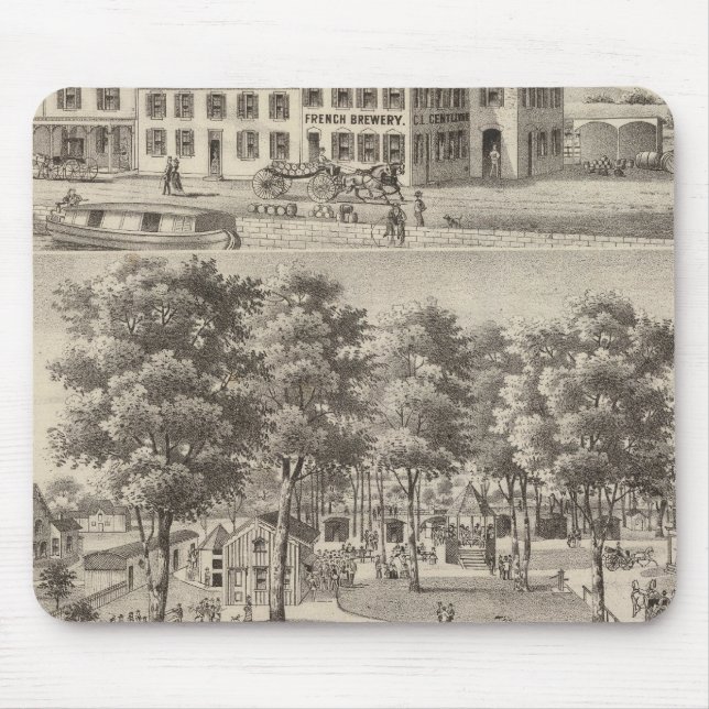 Beergarden and brewery of CL Centlivre Mouse Pad (Front)