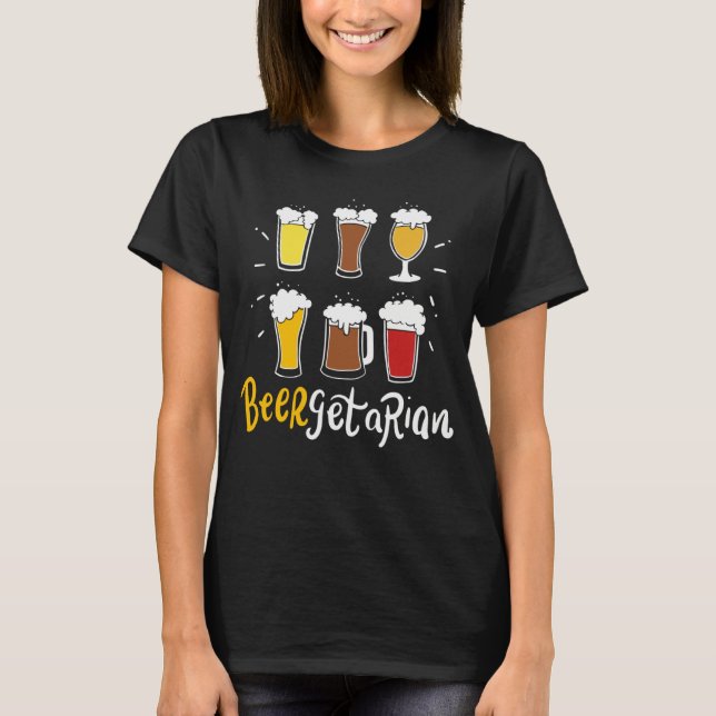Beergetarian Craft Beer Pun Home Brewery Brewer Ho T-Shirt (Front)