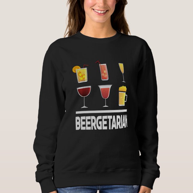 Beergetarian Graphic Homebrewing Winemaking Brewer Sweatshirt (Front)