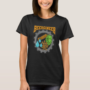 Beergineer Graphic Homebrewing Winemaking Brewery  T-Shirt