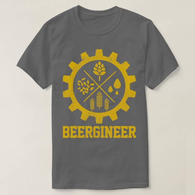 Beergineer Homebrew Home Brewing Craft Beer Brewer T-Shirt (Design Front)