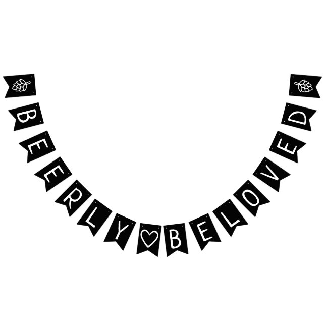 Beerly Beloved Co-Ed Wedding Bridal Shower Bunting Flags (All)