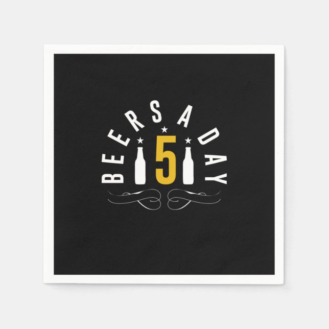 Beers A Day Napkins (Front)