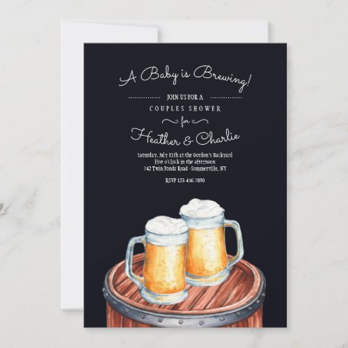 Beers on a Keg Invitation