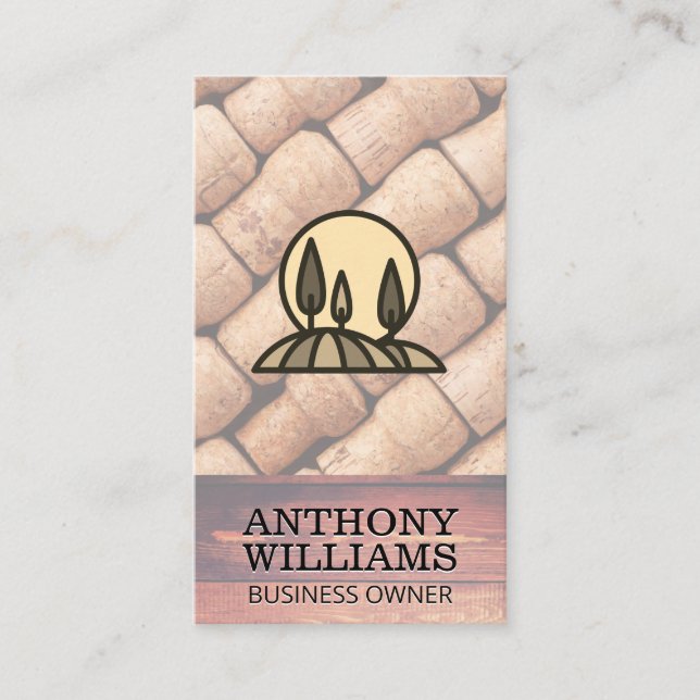 Beers Rustic Wood | Vineyard | Winery Business Card (Front)