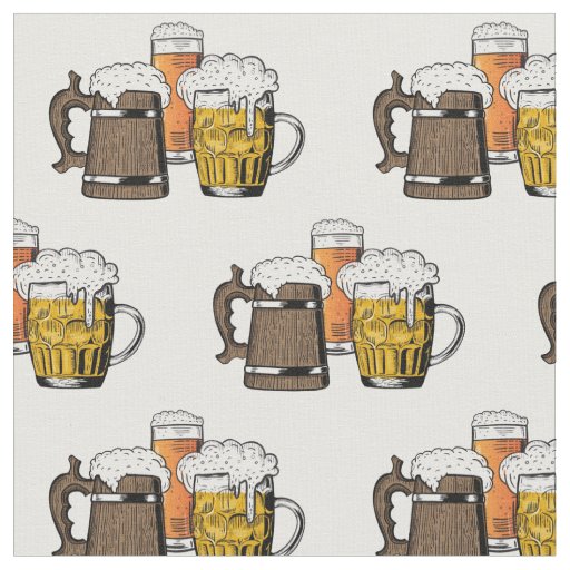 BEERS | Three Beers Cheers | Fun Cartoon Fabric