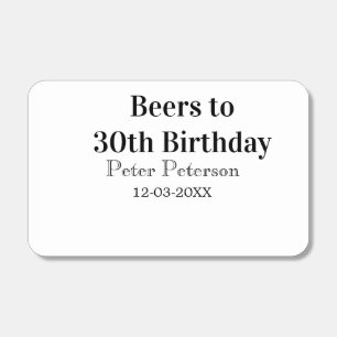 Beers to 30th birthday name date man stylishSimple Matchboxes