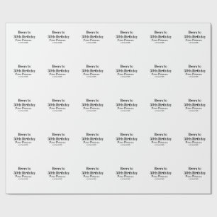 Beers to 30th birthday name date man stylishSimple Wrapping Paper
