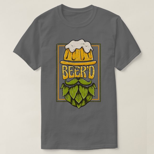 Beerx27d Beer Craft Beer Lover Brew Master Beard D T-Shirt (Design Front)