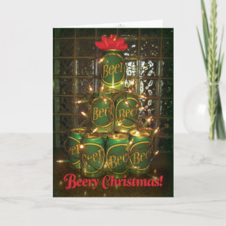 Beery Christmas - Lighted Beer Tree Card