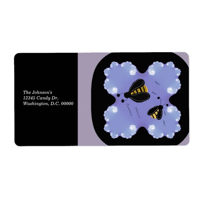 Bees Among Purple Flowers  Label (Front)