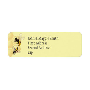 Bees and Beehive Custom Name Label