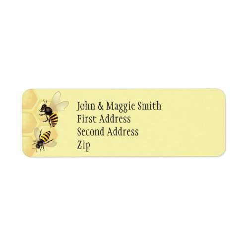 Bees and Beehive Custom Name Label
