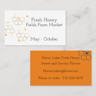 Bees and Beehive Fresh Honey Business Card
