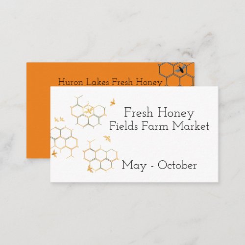 Bees and Beehive Fresh Honey Business Card