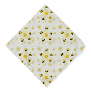 Bees and Flowers Dog Bandana