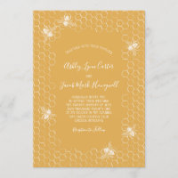 Bees and Golden Honeycomb Wedding