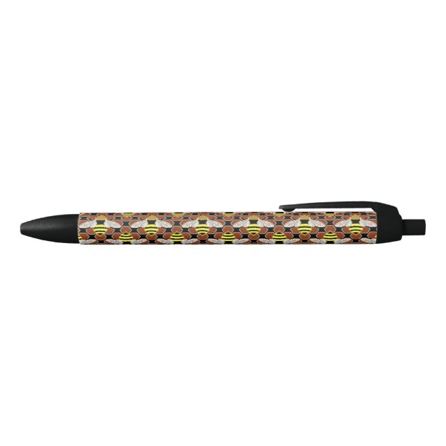 Bees and Honeycomb Pattern Pen (Top)