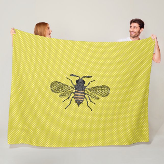 BEES and Honeycomb - Save The Bees Fleece Blanket (In Situ)