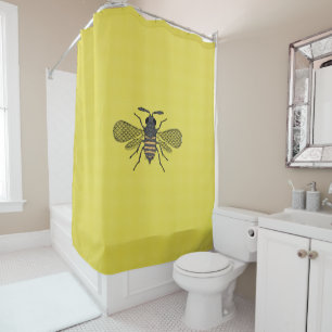 BEES and Honeycomb - Save The Bees Shower Curtain