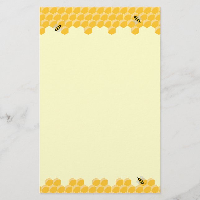 Bees And Honeycomb stationery (Front)