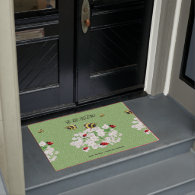 BEES and LadyBugs - Art by LeahG Save The Bees Doormat