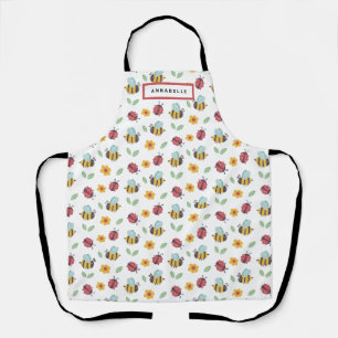 Bees and Ladybugs Personalize Apron