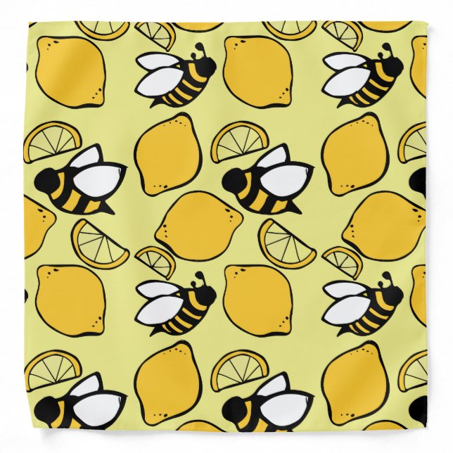 Bees and Lemons for Lemonade Bandana (Front)