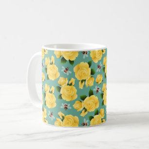 Bees And Roses Coffee Mug