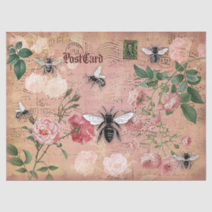 Bees and Roses Ephemera Tissue Paper
