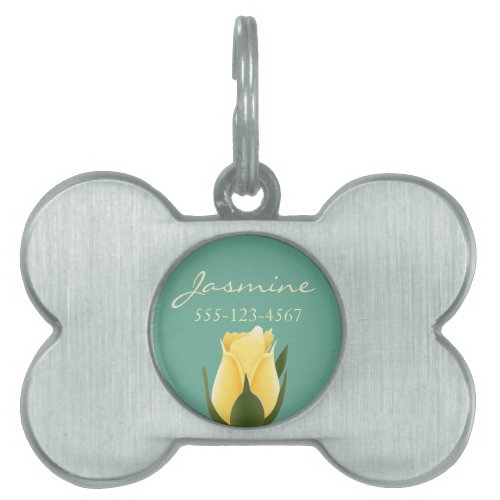 Bees And Roses Pet ID Tag