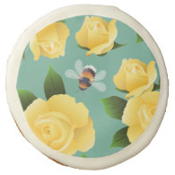 Bees And Roses Sugar Cookie