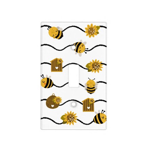 Bees and Sunflowers Nursery  Light Switch Cover